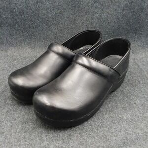 Dansko Professional Cabrio Clog Leather Slip‎ On Shoes Black Womens 41 /10.5
